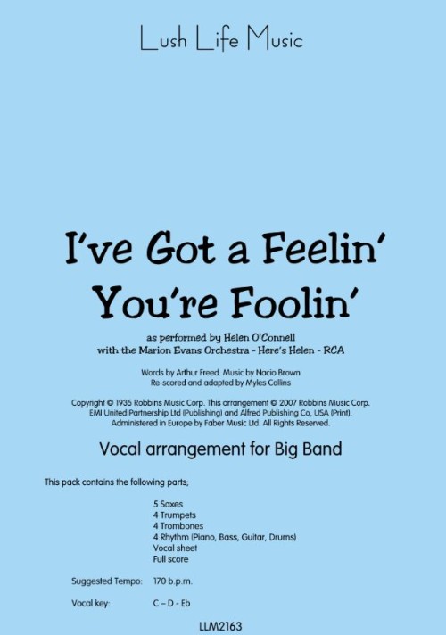 I'VE GOT A FEELIN YOU'RE FOOLIN (Vocal)